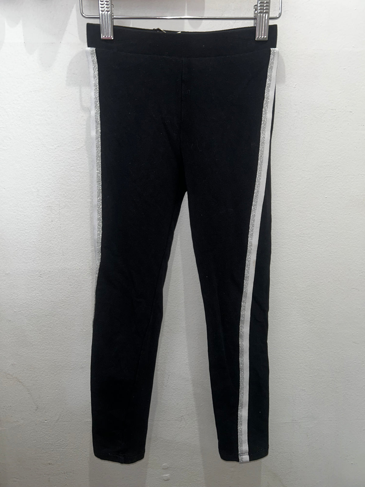 Silver stripe leggings 6-7y
