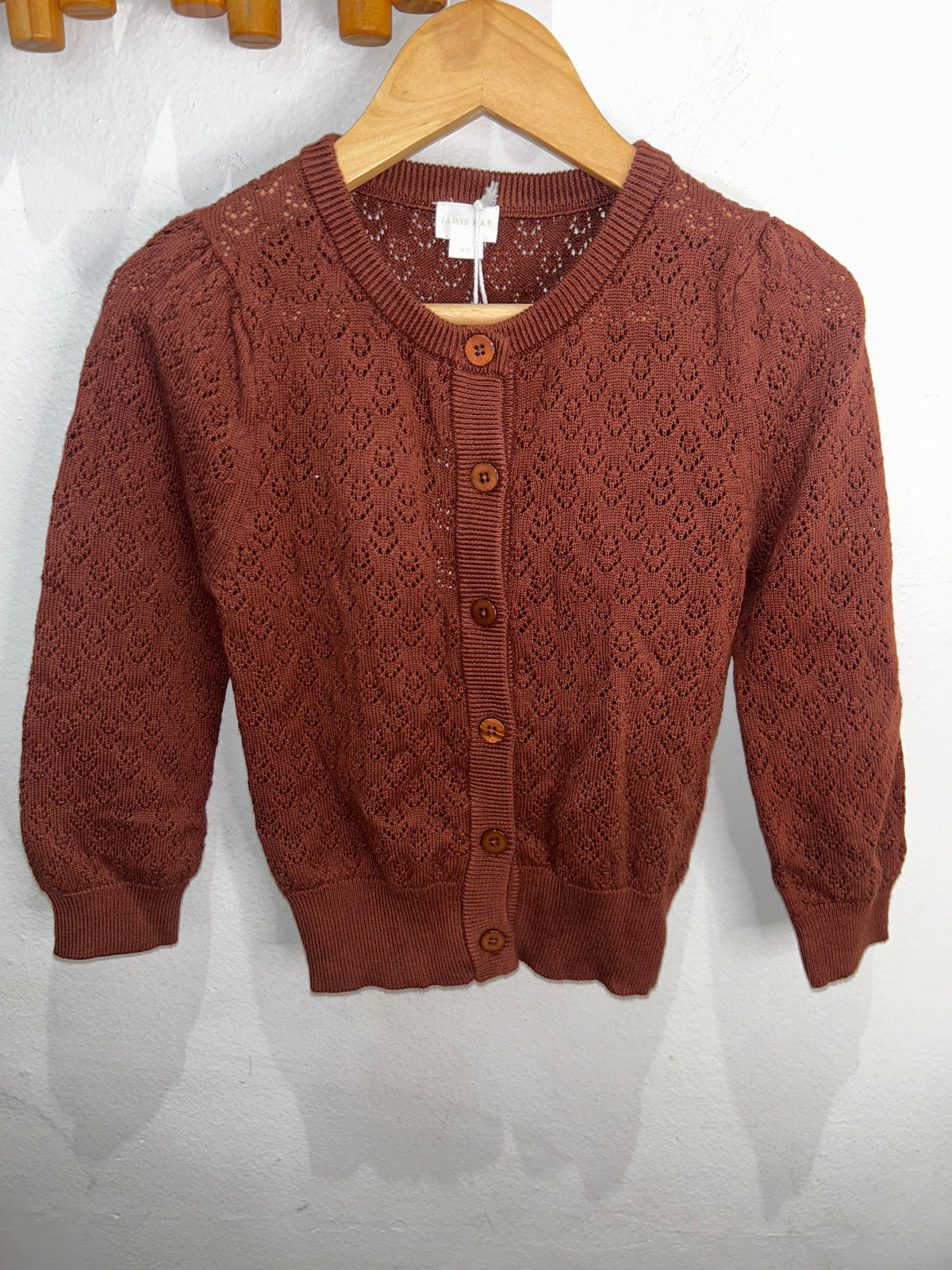 Jamie Kay brown cardigan 4y NEW