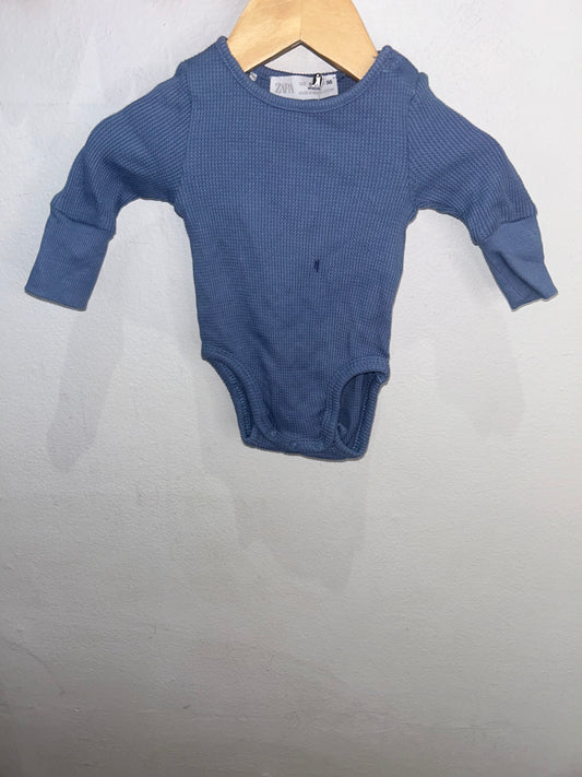 Blue waffle onesie 0-1m