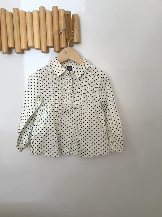 Frilly dots blouse 3y NEW
