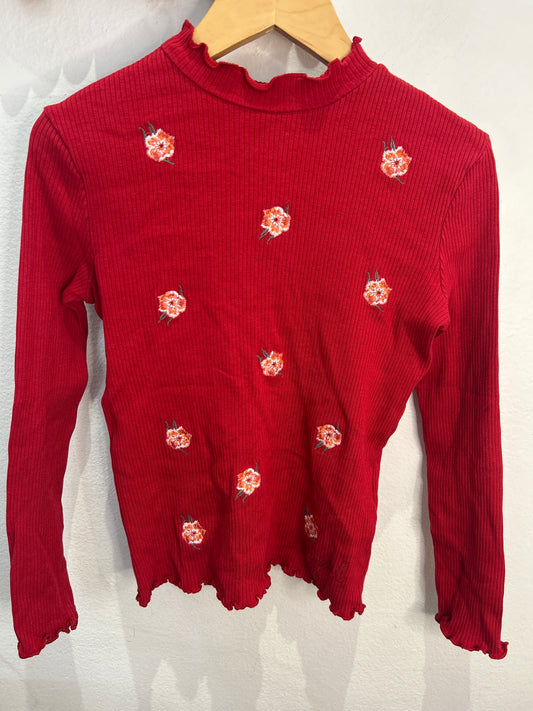 Desigual red mockneck 7-8y