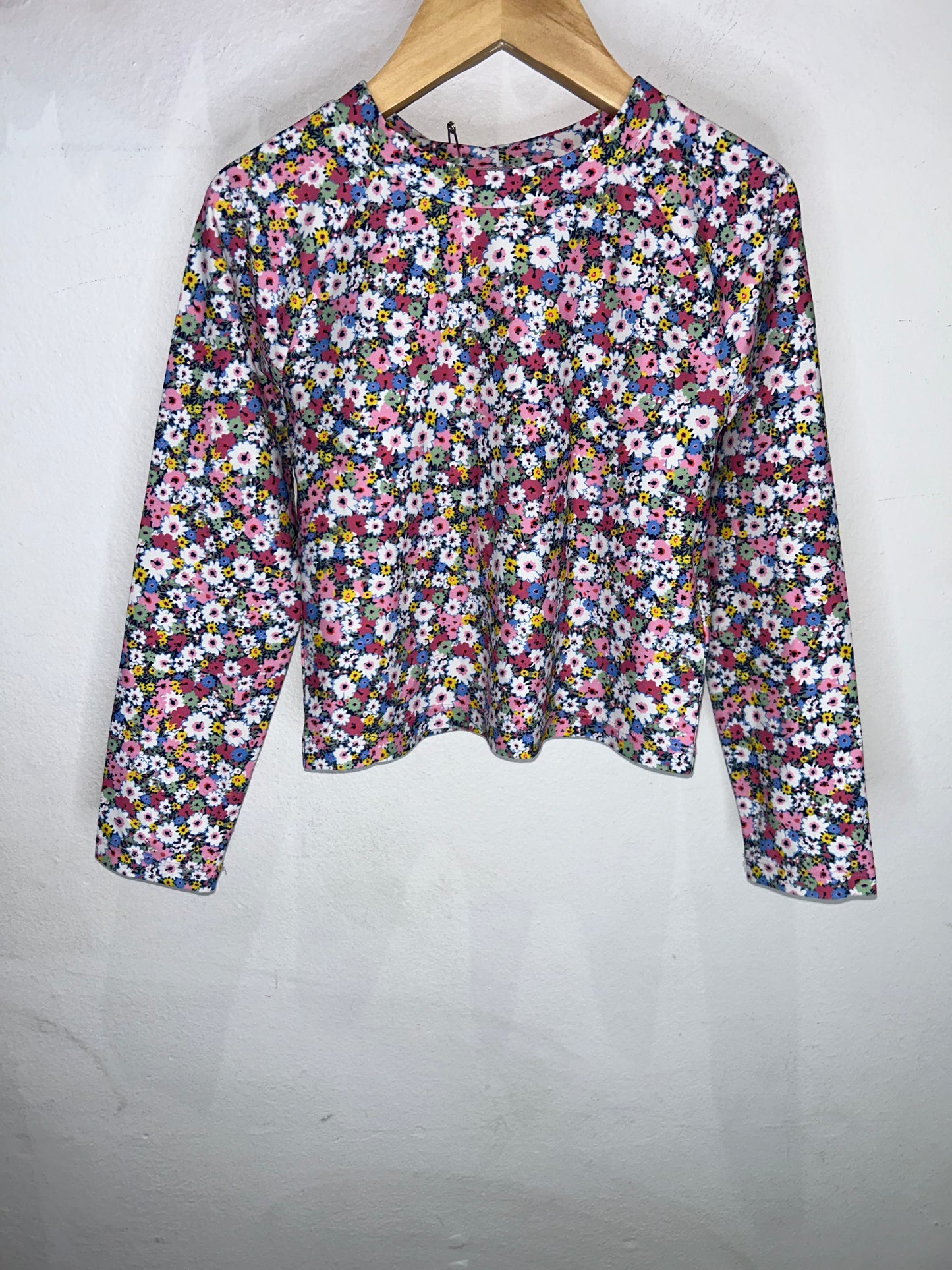 Pink floral two-piece swimsuit 5y