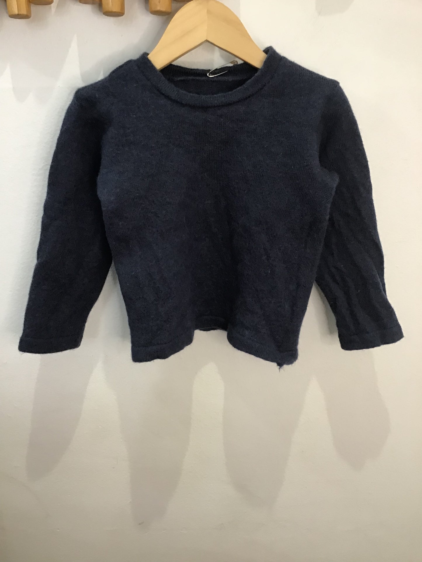Disana navy wool sweater 3-4y
