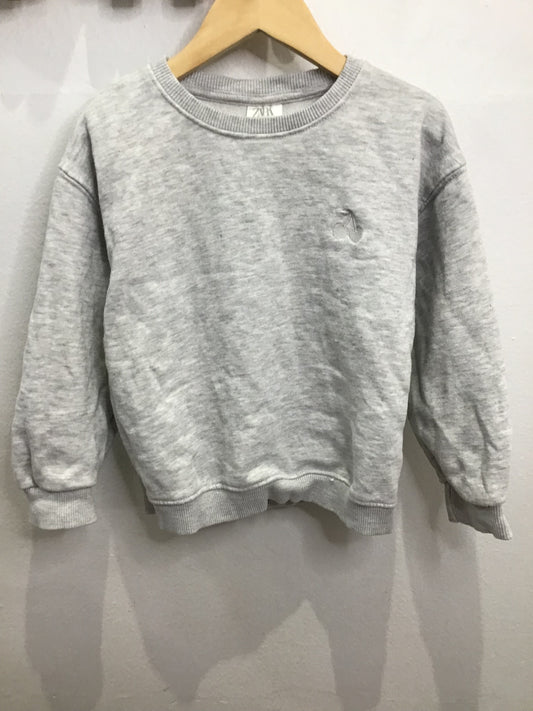Pullover grey cherry detail 4-5y