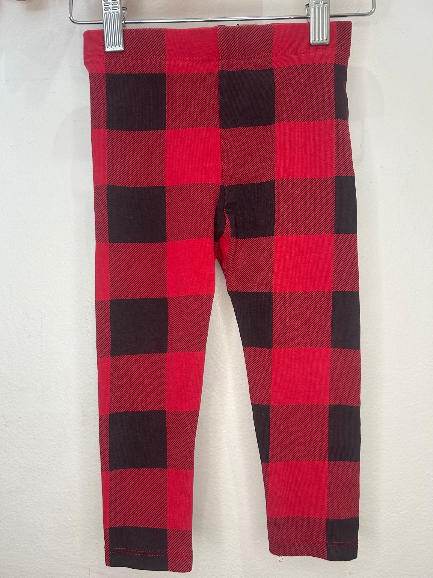 Red checkered leggings 18-24m