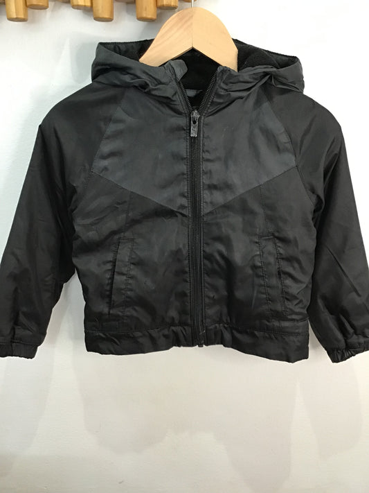 Black fleece lined Nike jacket 2y*