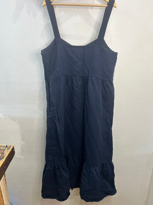 Frank and Oak blue linen blend dress- size L