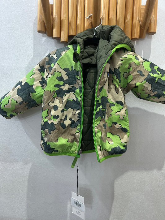 Patagonia reversible jacket olive 12-18m