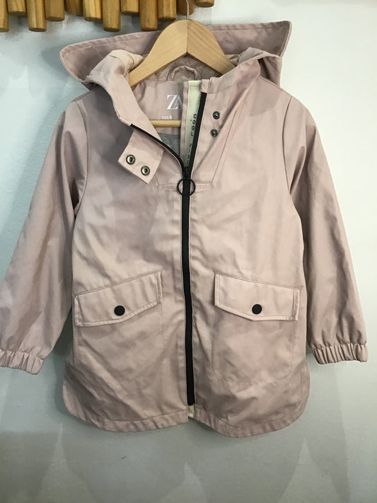 Pink rainjacket 6y