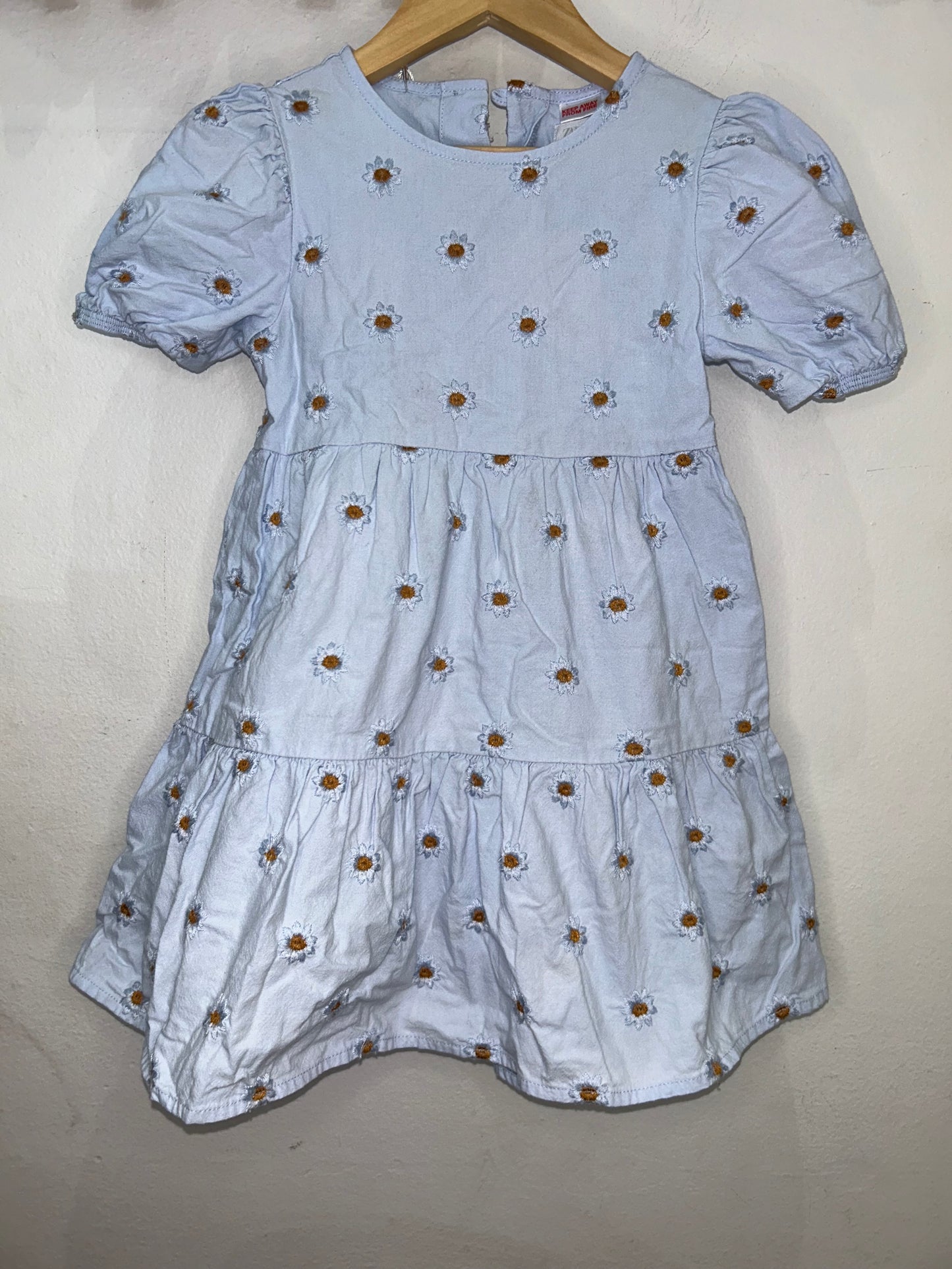 Blue embroidery dress 3-4y