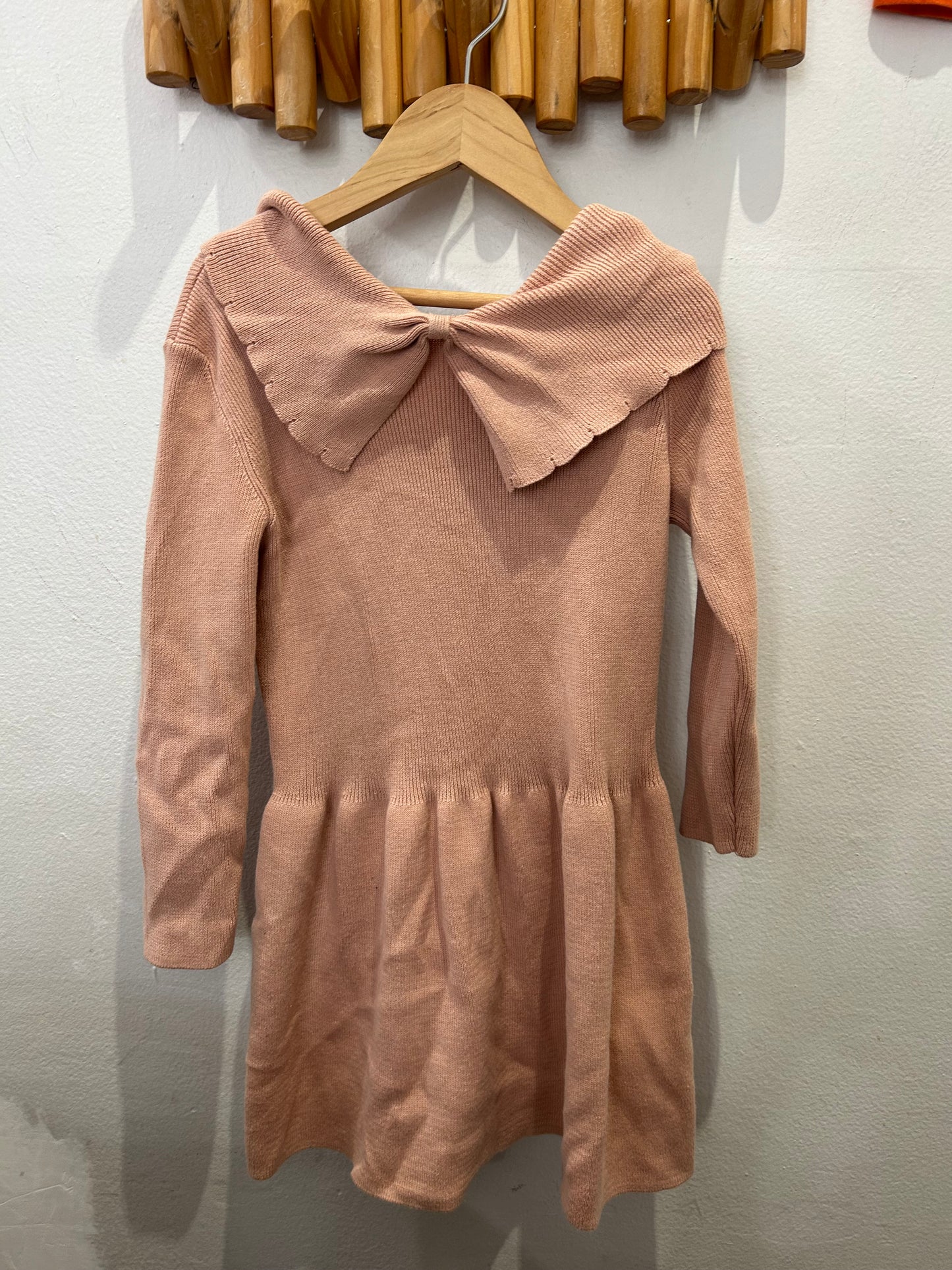 Pink rib collard sweater 18-24m NEW