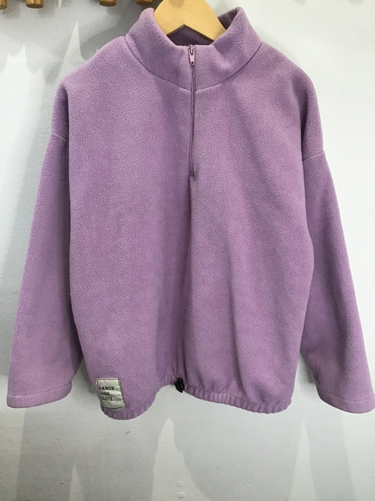 Purple fleece quarter-zip 10y