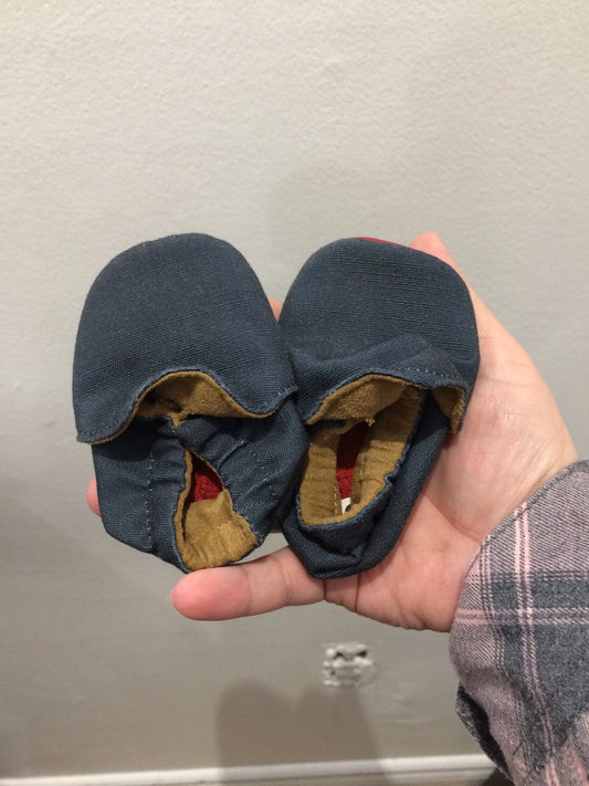 C3 Little Grapefruit navy slippers