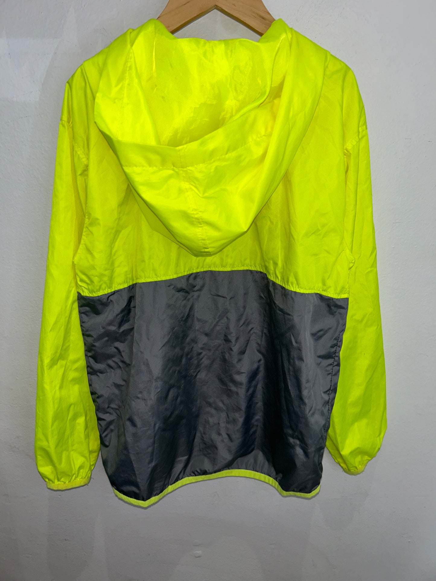 Neon rain jacket 7-8y
