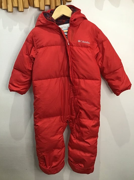 Columbia red snowsuit 18-24m