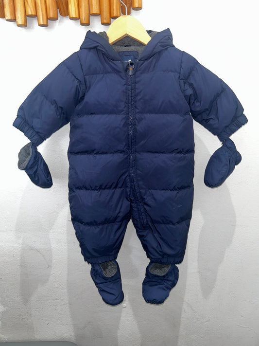 Navy snowsuit 0-6m