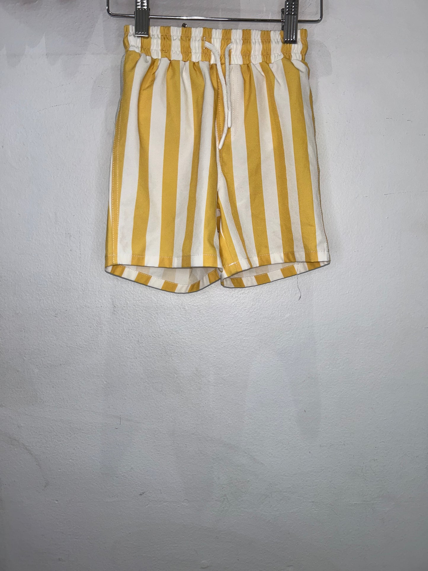 Yellow striped swim shorts 5y