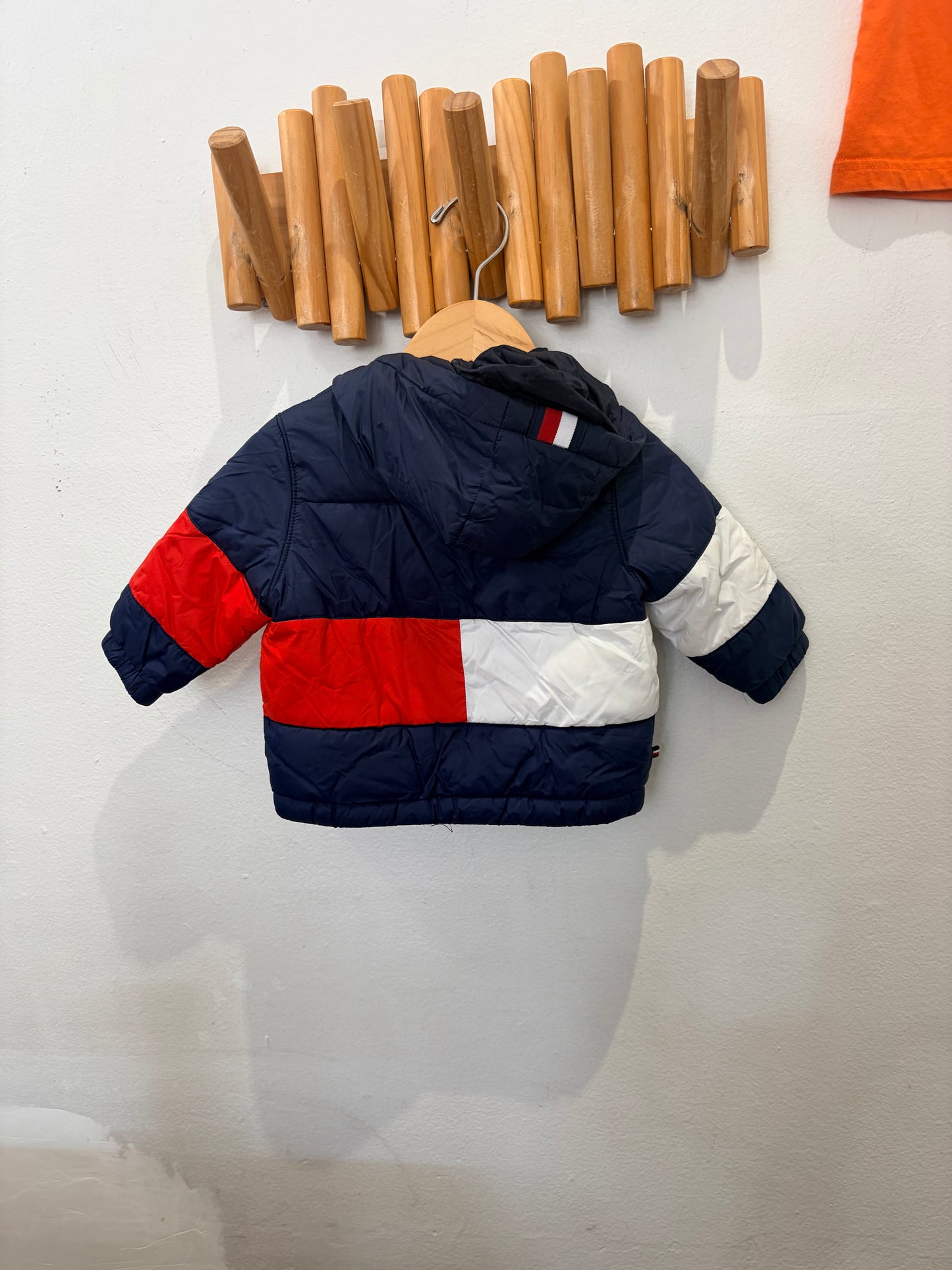 Navy colour block jacket 3-6m
