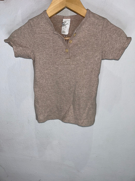 Brown ribbd henley 18-24m