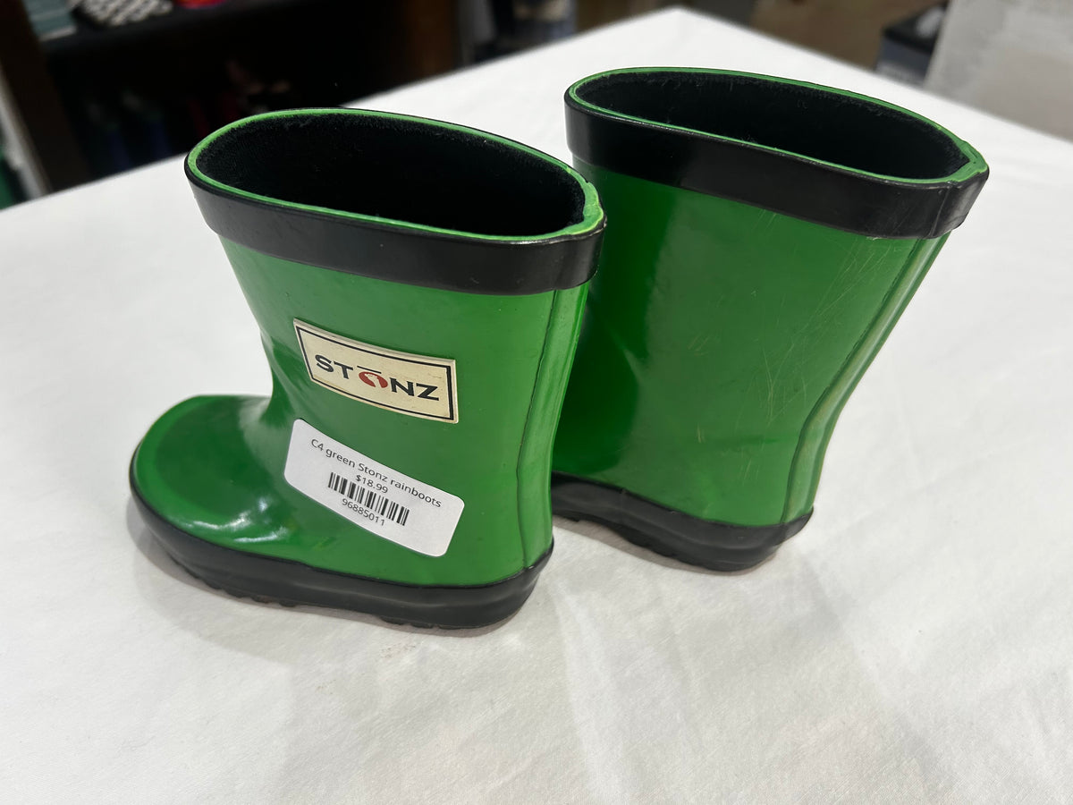 C4 green Stonz rainboots