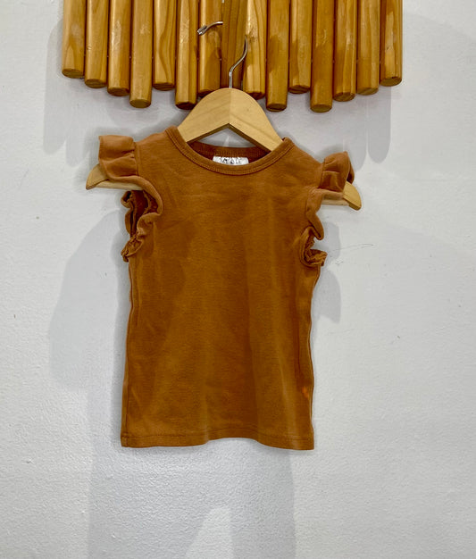 Mebie Baby brown tee 2y*