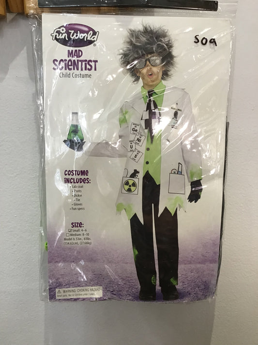 Mad scientist costume 4-8y