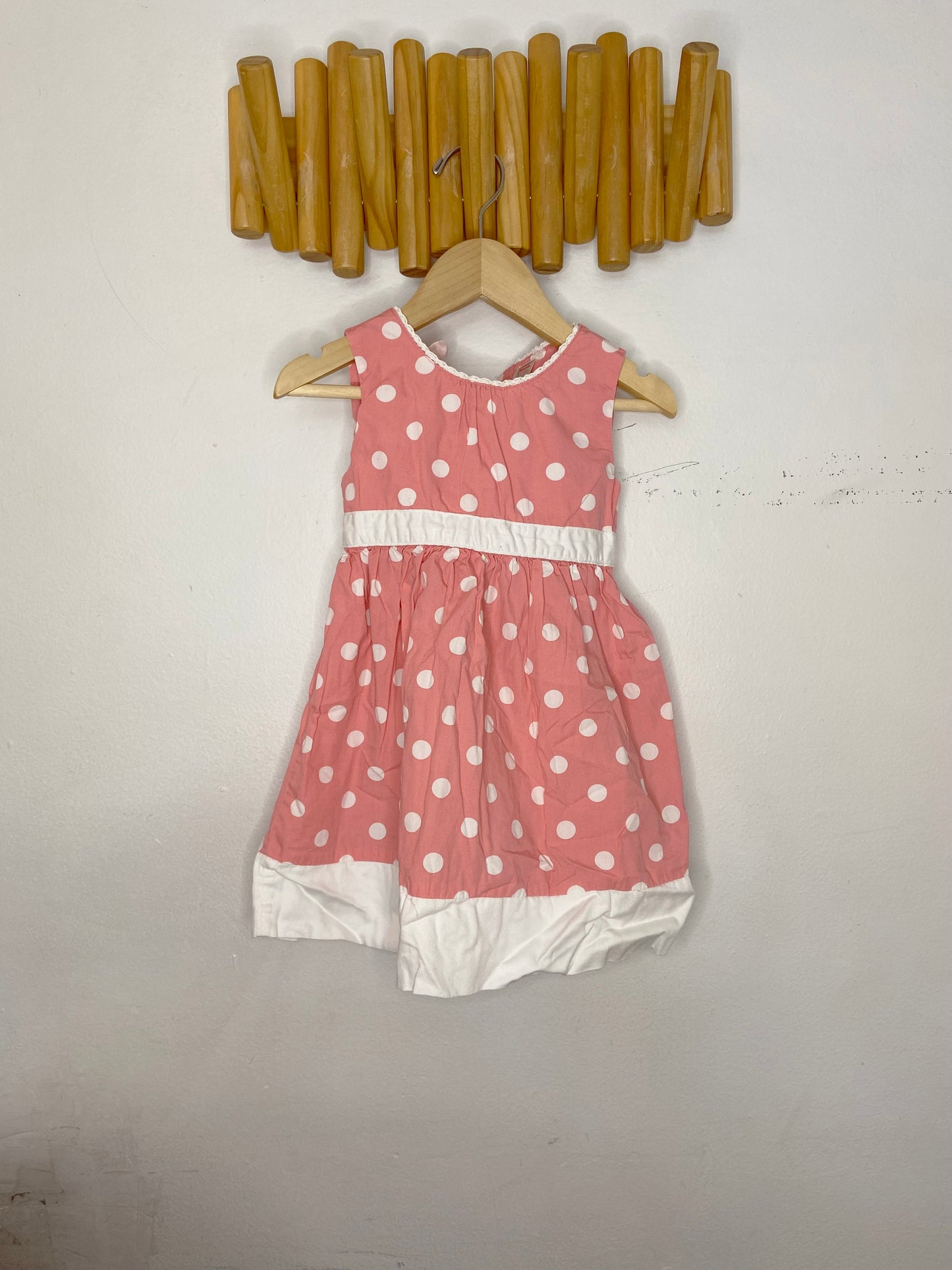 Vintage pink dots dress 2y