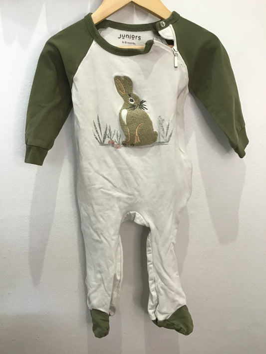 Sleeper green bunny 6-9m