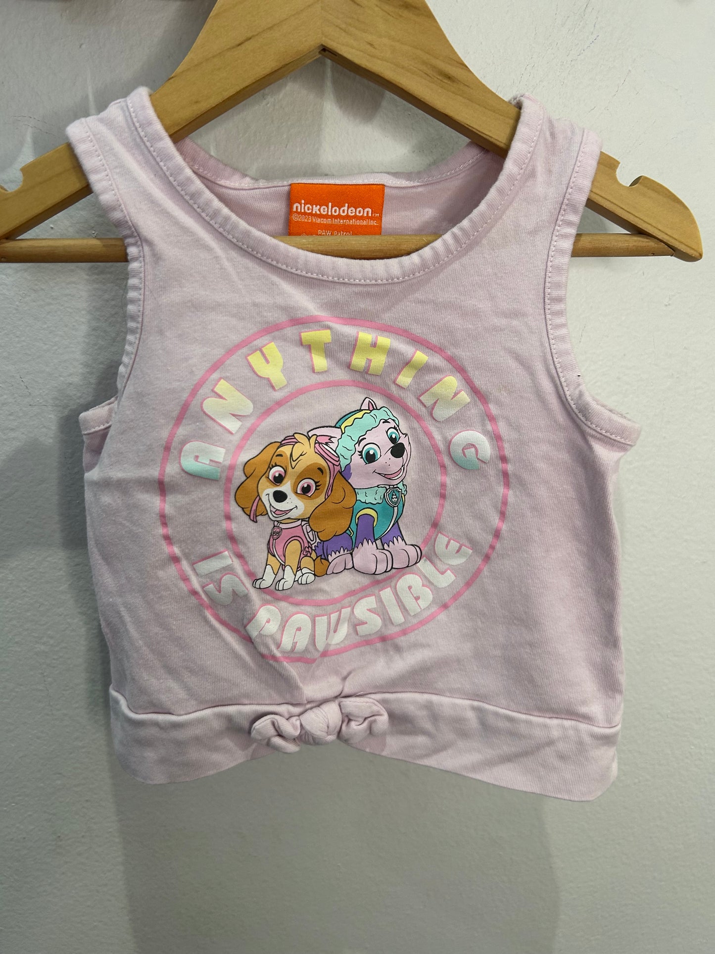 Paw patrol tanktop 2y