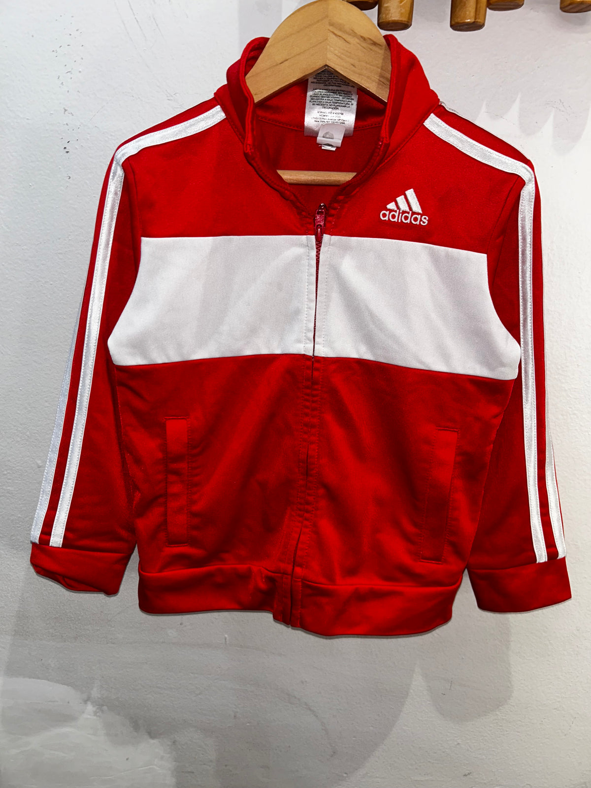 Adidas red jogger set 3y