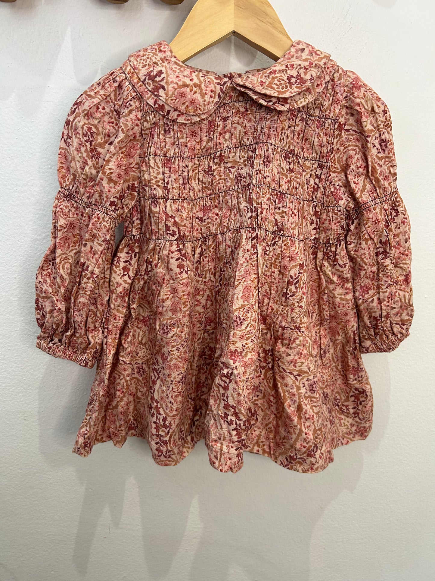 Floral smocked dress 9-12m NEW