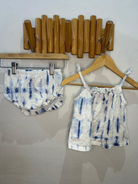 Blue tie dye set 18-24m