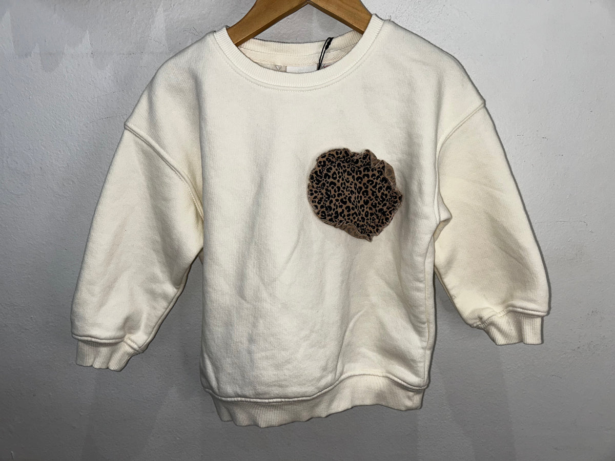 Leopard detail pullover 2y