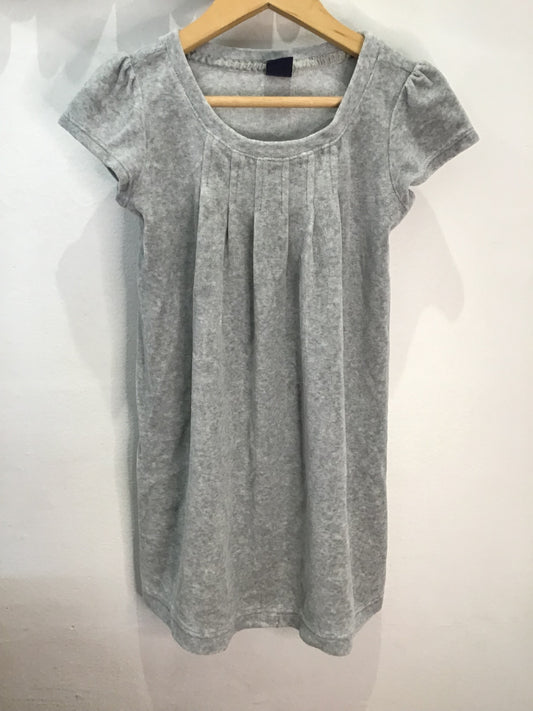 Dress grey velour 6-7y