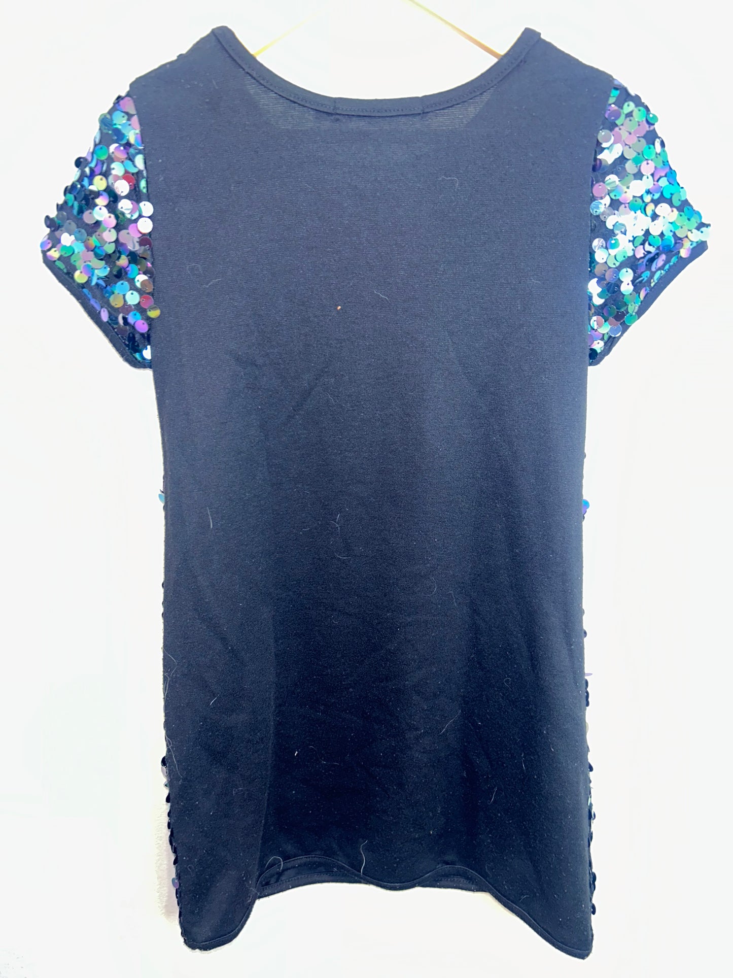 Black big sequins dress 8y
