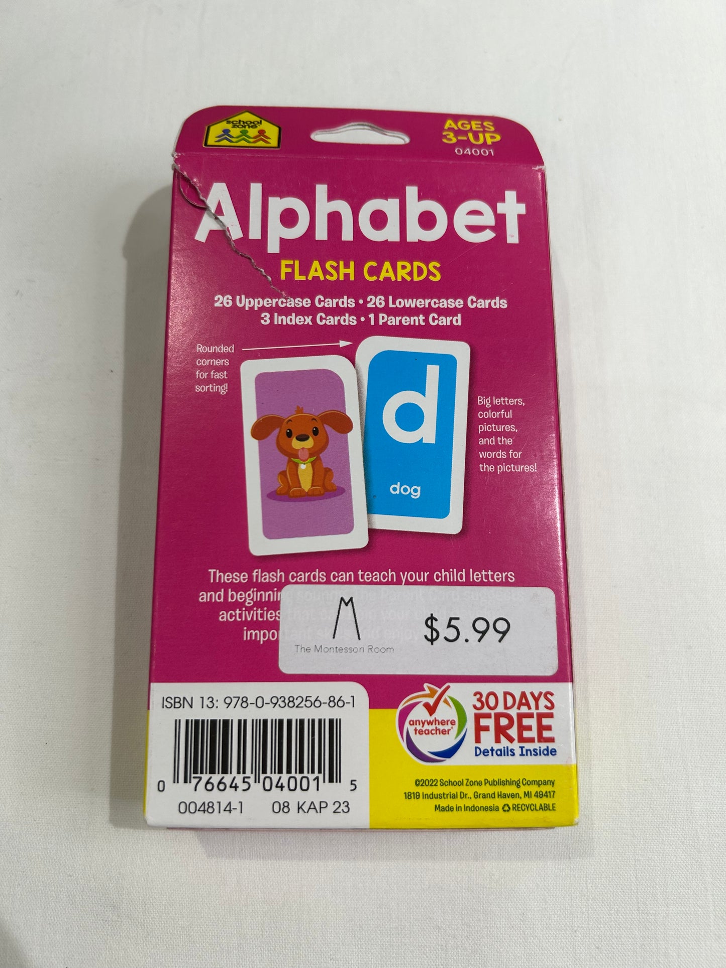 Alphabet and number flash cards set