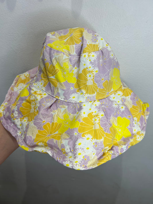 Floral print hat - adult one-size