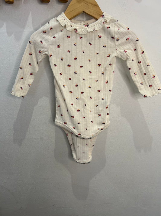 Bouquets ribbed onesie 3-6m