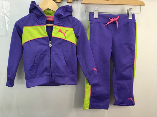 Purple and neon jogger set 24m