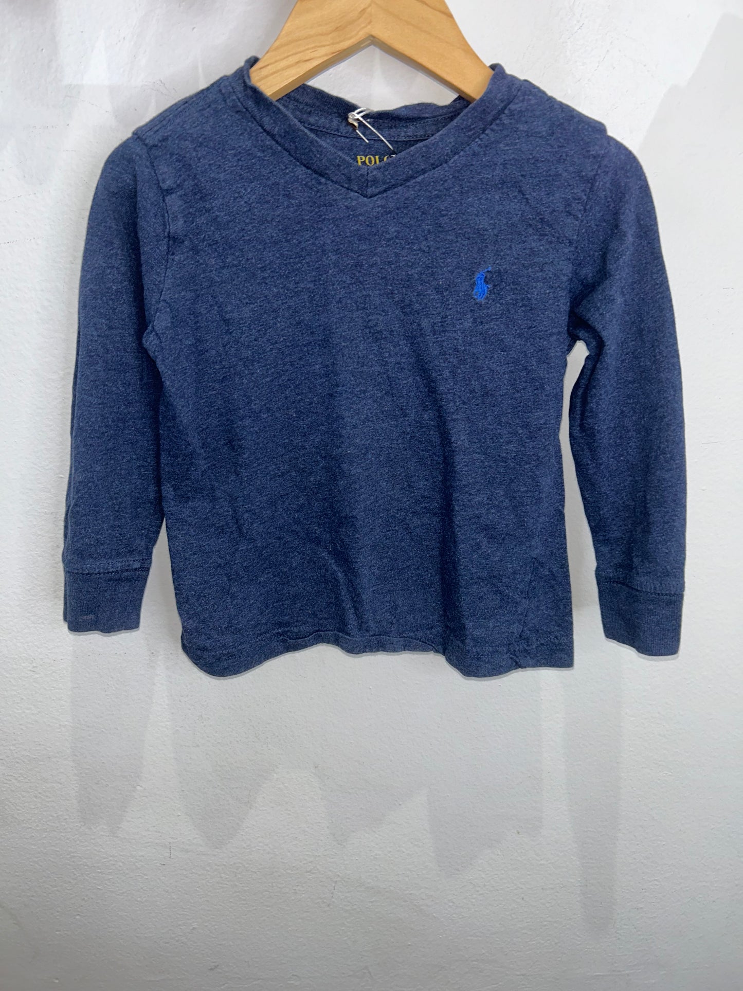 Blue v-neck longsleeve 2y