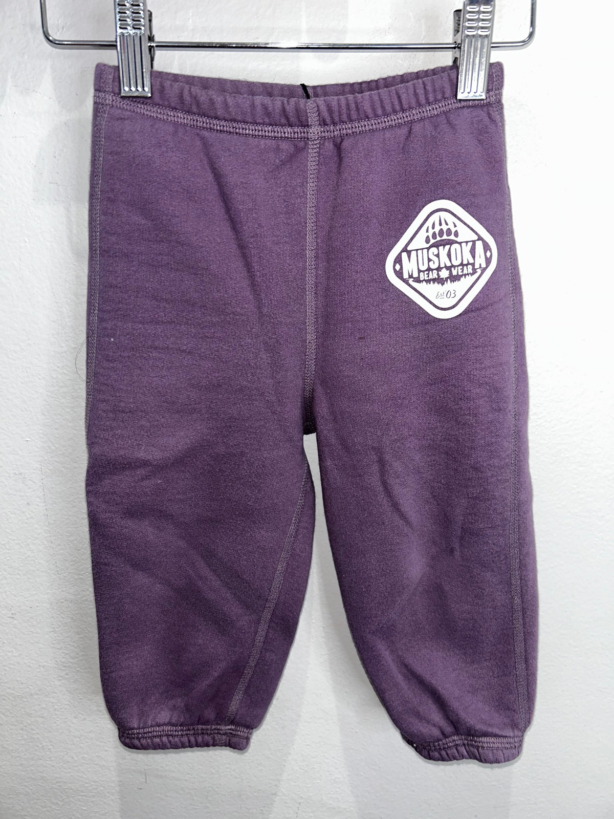 Muskoka bear wear purple jogger set 12m