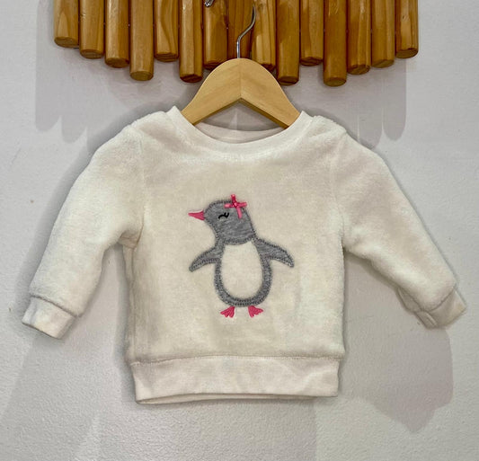 Pink penguin pullover 3-6m