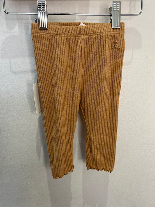 Beige ribbed pants 3-6m