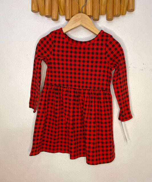 Red checkered dress 2y NEW