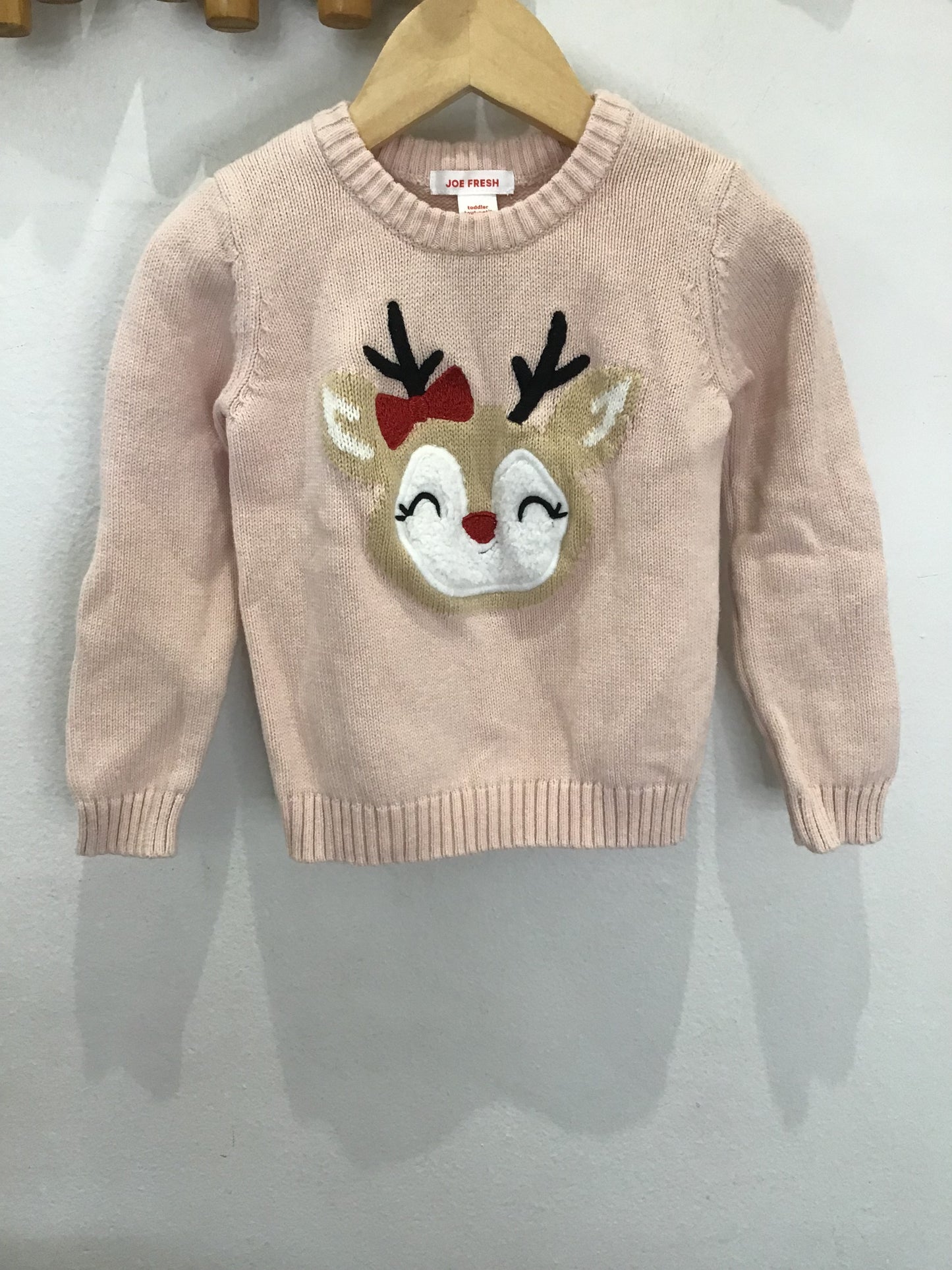 Pink deer sweater 2y