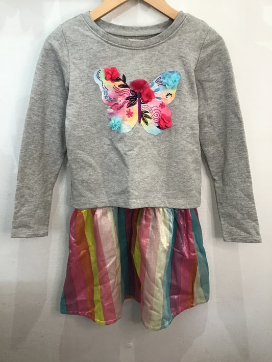 Hatley rainbow butterfly dress 6y