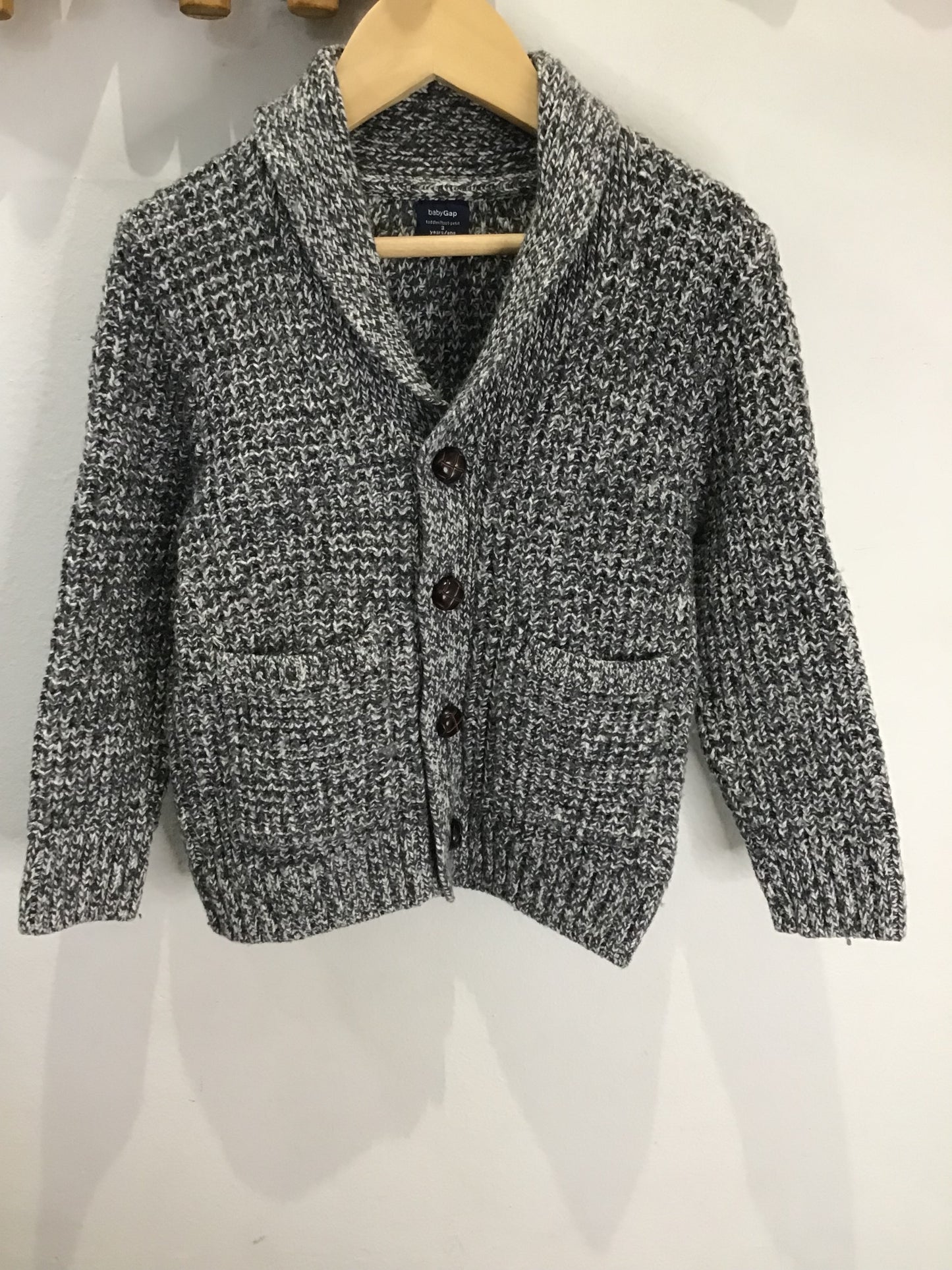 Grey buttons sweater 3y