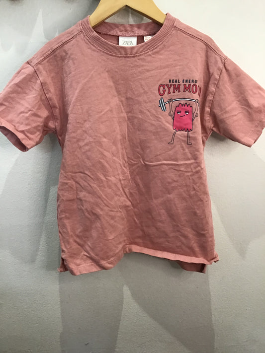 Tee pink gym mood 4-5y