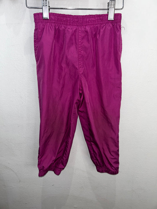 Cotton lined magenta rain pants 2y