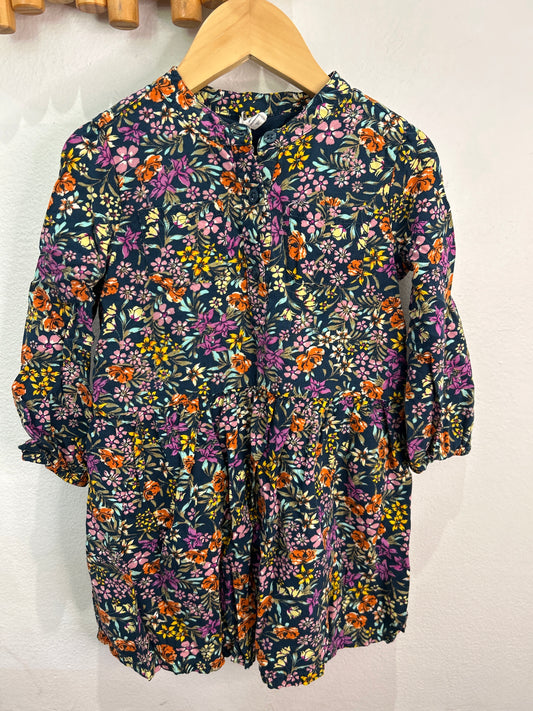 Orange roses dress 4y